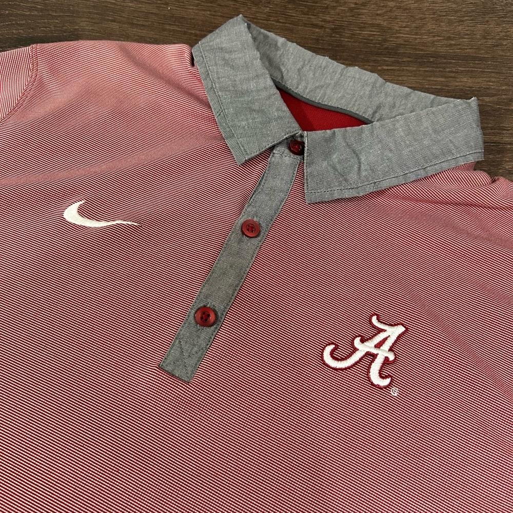 Nike University of Alabama Crimson and Gray Polo Shirt